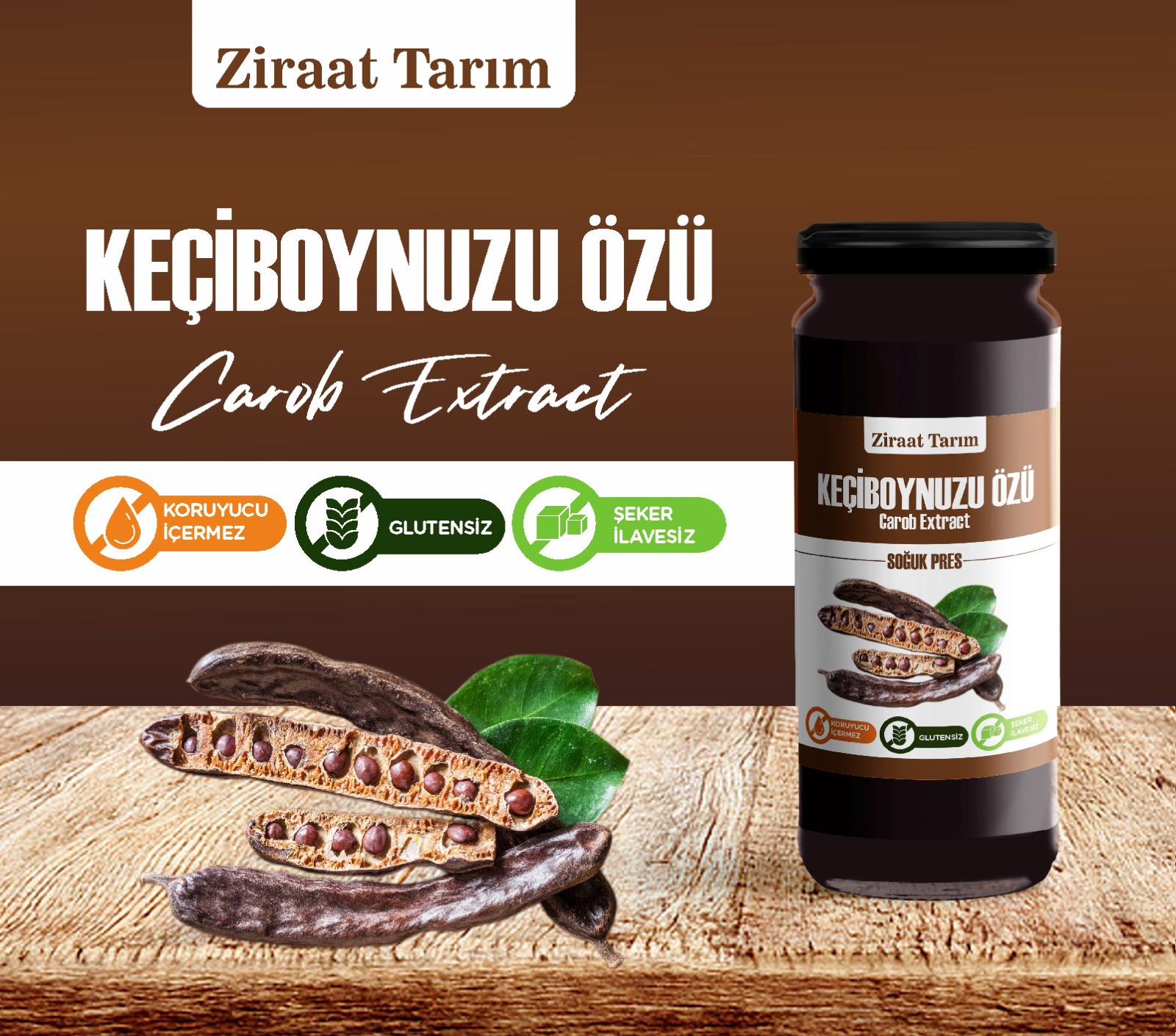 ŞEKER İLAVESİZ KEÇİBOYNUZU ÖZÜ
